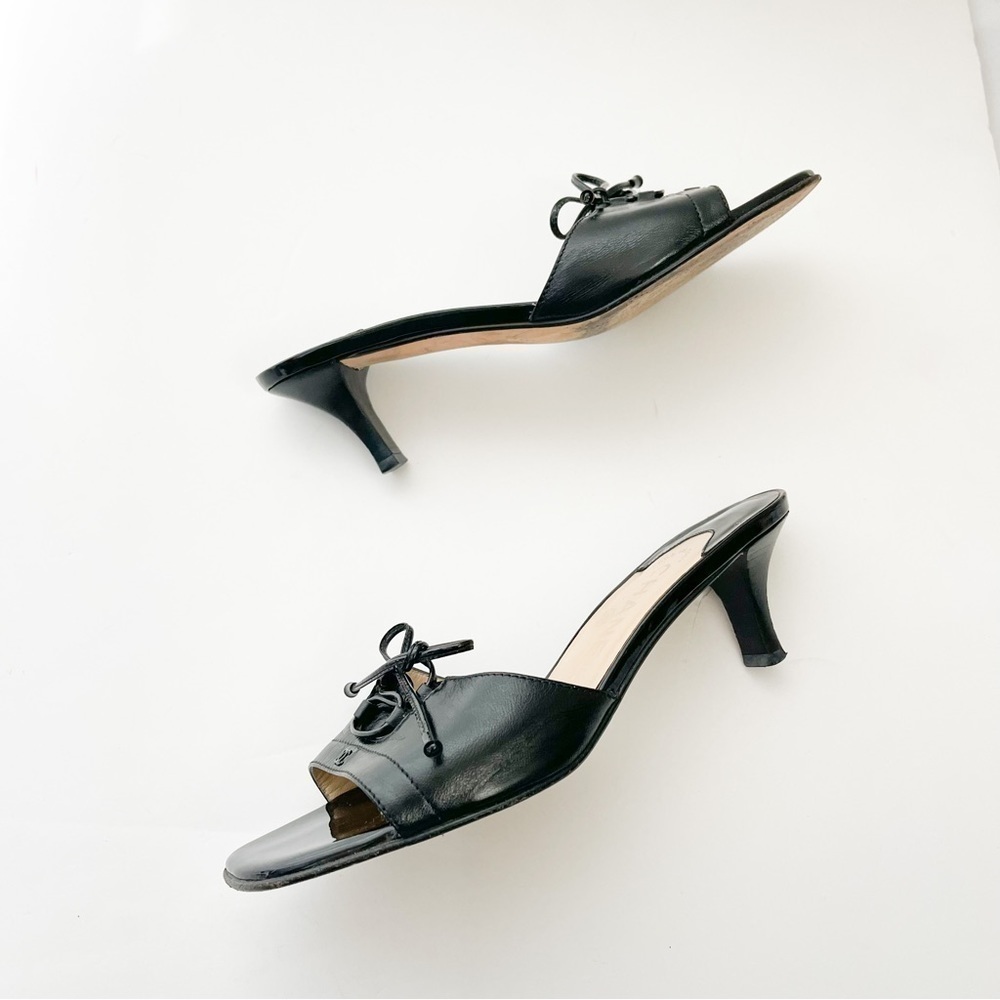 Chanel Black Leather Open Toe Sandals size 35 - Picture 8 of 11